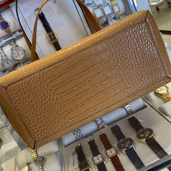 MICHAEL KORS
Reed Large Leather Belted Satchel Shoulder Tote Handbag 
Deer NWT - Picture 6 of 16